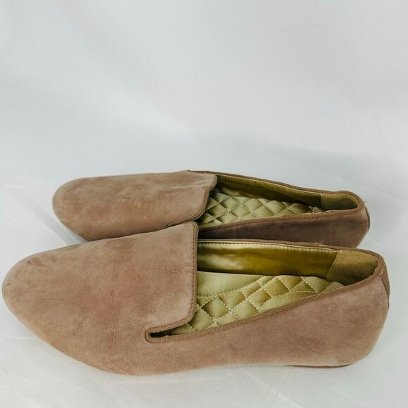 Birdies Starling Flats Latte Suede Loafers Quilted Slip On Shoes Size 8.5 - Picture 3 of 8